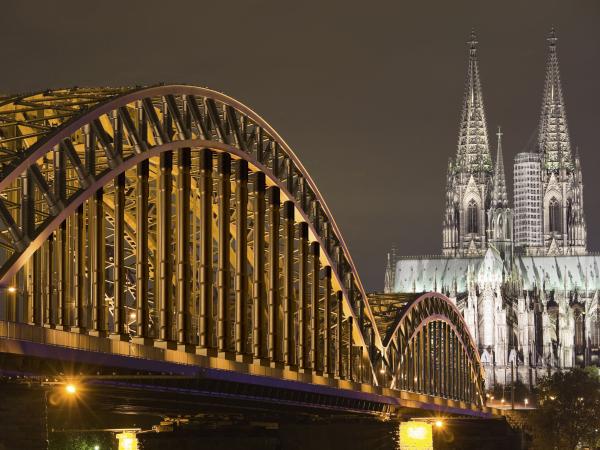 Cologne, a 2,000 year old city spanning the Rhine River, Germany,